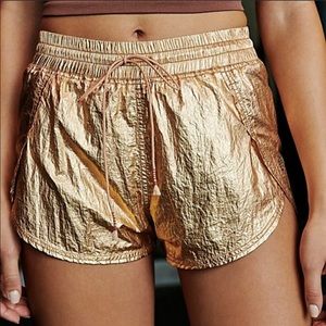 NWT Free People Gold Windjammer Shorts